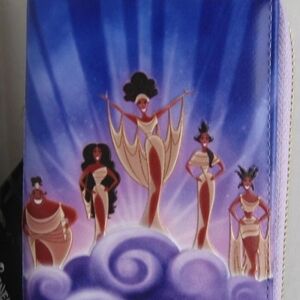 Loungefly Purple Illustrated Zip Wallet with Gold Accents